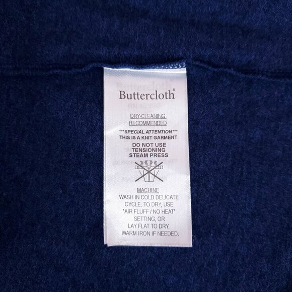 Buttercloth Mens Size 3XL Regular Fit Icy Cotton Navy Blue Crewneck T-Shirt Tee - Picture 6 of 10